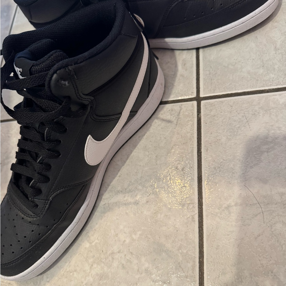 Nike Court Vision Mid Black with White Sole perfect condition size 11 - Picture 6 of 8